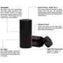 Galapagoz Smell Proof Container Stash Airtight Storage Jar Herb Aluminum Storage Sealed USA 2 Pcs Black