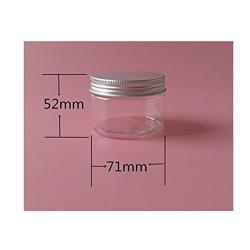 6PCS 120ml 4oz Empty Plastic Clear Cosmetic Makeup Jar Pot Containers Case with Silver Aluminum Lid Food Jar Cream Lotion Box Ointments Bottle