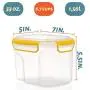 6 AirTight Food Storage Containers for Flour, Sugar, Rice - 53 ounces/1,56 liters - Kitchen Pantry Plastic Containers - Air Tight Canisters Set With Locking Lids - 8 Labels and Marker by MoyaMriya