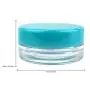 50 Stück Klar Glas Röhrchen mit Deckeln – 3 g / 3 ml – Professionelle Qualität für Kosmetik, Lotion, Cremes, Make-up, Perlen, Charms, Strasssteine, Accessoires und mehr! (Türkisfarbene Deckel)