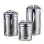 Ensemble de 3 Récipients de Rangement Alimentaire en Acier Inoxydable Brillant pour Comptoir de Cuisine, Pots à Condiments avec Fenêtre, Organisation et Rangement de la Cuisine pour Thé, Café, Collations, Sucre Ensemble de 3 Récipients de Rangement Alimentaire en Acier Inoxydable Brillant pour Comptoir de Cuisine, Pots à Condiments avec Fenêtre, Organisation et Rangement de la Cuisine pour Thé, Café, Collations, Sucre