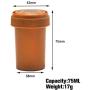Eshylala 4 Pieces Moistureproof Sealed Jar Pill Bottle Case Box Storage Stash Jar,75ml,Multicolor