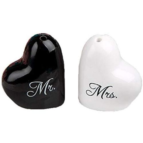 Set Of 2 Lovely Fashion Creative Seasoning Pot Wedding Gift, Mr&Mrs Heart-shaped
