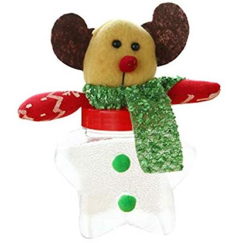Debuy Baby Kids Christmas Candy Jar Storage Bottle Santa Bag Sweet Christmas GIF Box Xmas Home Decor (Star Base elk)