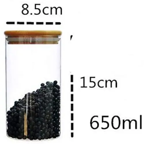 6 Size Glass Storage Box Seal Lid Tea Food Canister For Kitchen Containers Jars Bottles Spice Vacuum Caps Sugar Bowl Boxing 890,Yellow