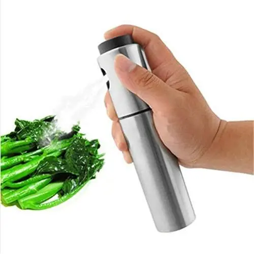 Tzichi – Lagerbehälter & Glasbehälter – 1 Stück Edelstahl Oliven-Pumpensprüher Zerstäuber Feiner Nebel Öl-Sprühflasche Essig-Sprühflasche zum Kochen – Reinigung Essig-Sprühflasche Haarsystem Motor-Zapfen Düsenpumpe