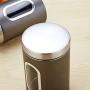 Coffee Beans Sealed Cans Creative Kitchen Supplies Stainless Steel Sealed Cans Miscellaneous Grains Coffee Tea Storage Seasoning Tank With Lid (gray) Kitchen Storage (Color : Gray, Size : 1.5L)