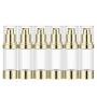 Lil Ray 1 OZ Refillable Airless Pump Bottle, Empty Travel Lotion Container, Plastic Cosmetic Dispenser for Liquid foundation, Lotion, Essential oil, Shampoo (6PCS,Light Gold)