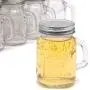 Juvale Klare Glas Mason Gläser 4 oz mit Silberverschlüssen, 24 Stück