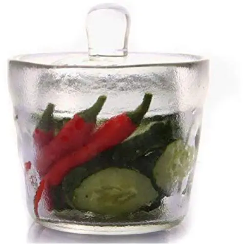 Daycount Japan Style Pickles Tank Thickening Glass Stone Bottle Pickle Mason Jar (L: 130x95mm/ 5.1x3.7) Daycount Japan Style Pickles Tank Thickening Glass Stone Bottle Pickle Mason Jar (L: 130x95mm/ 5.1x3.7)