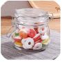 1 Piece Glass Storage Bottles Jars With Lid Large Capacity Honey Candy Jar Kitchen Container Sealed With Cover,500Ml