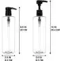 Bouteilles en plastique BAR5F avec distributeurs noirs et blancs, 473 ml | Étanchéité, Cylindre transparent vide, Réutilisable, Sans BPA pour shampooing, hydratant, crème pour le visage, savon liquide | Pack de 2 Bouteilles en plastique BAR5F avec distributeurs noirs et blancs, 473 ml | Étanchéité, Cylindre transparent vide, Réutilisable, Sans BPA pour shampooing, hydratant, crème pour le visage, savon liquide | Pack de 2