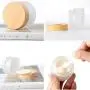 Bouteille de Crème de Soin 5g/10g/15g/30g/50g, Pot à Eye Mask en Verre, Couvercle en Bois Grainé, Emballage Cosmétique (Taille : 15g)
