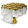 Hexagon Jars Gold Lid (15pcs, 4.0 oz) Hexagon Glass Jars with Gold Plastisol Lined Lids for Jam Honey Jelly Wedding Favors Baby Shower Favors Baby Food DIY Magnetic Spice Jars Crafts Canning Jars