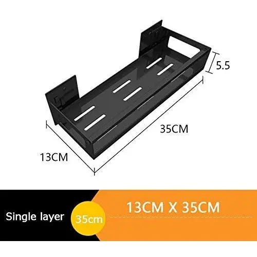AAJTCT Langle Küche Organizer Wand Aufbewahrungsregal für Gewürzglas-Regale Kabinettregale Wandhalterung Befestigungsverbinder Freistehend Einfache Installation (Farbe: 35cm)