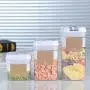 Pp-Kunststoff Lebensmittelbehälter 0,5L 0,8L 1,2L Dichtungsgläser für Müsli, Trockenfrüchte, Marmelade – Einfach zu verschließende Behälter zum Frischhalten von Lebensmitteln – 500ml