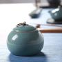 ETERLY Exquisite Ceramic Tea Caddy,Moisture-Proof Tea tin Tea Storage Jars for Spices Candy Coffee Cookie Nuts 2 pcs- 10x9cm(4x3inch) (Color : A, Size : 10x9cm(4x3inch))