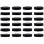 Cornucopia Plastic Mason Jar Lids (24-Pack, Black, Lined); Regular Mouth 70-450 Storage Caps for Mason Jars