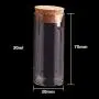 Glasbehälter & Flaschen | Durchmesser 30mm: 15ml 25ml 30ml 35ml 40ml 50ml 60ml Transparente Glas Teströhrchen mit Korkstopfen, Glasbehälter, 24 Stück | by HUDITOOLS | 1 PC
