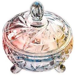 Hflove Embossed Crystal Ccandy Box With Lid Jewelry Box/Candy Jar/Biscuit Jar/Wedding Candy Sself-service/Jar Kitchen Storage Jar/Gift Jar (Part A)