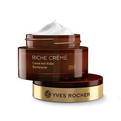 Yves Rocher Face Moisturizer Riche Crème Comforting Anti-wrinkle Day Cream with precious oils, for Mature Skin + Dry skin, 50 ml jar