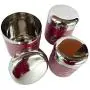 Rastogi Handicrafts Boîtes de Rangement pour Tasses/Thé/Sucre/Café – Ensemble de 3 en Acier Inoxydable / Impression Feuilles – Coffret Cadeau Diwali – EXPÉDITION RAPIDE Rastogi Handicrafts Boîtes de Rangement pour Tasses/Thé/Sucre/Café – Ensemble de 3 en Acier Inoxydable / Impression Feuilles – Coffret Cadeau Diwali – EXPÉDITION RAPIDE