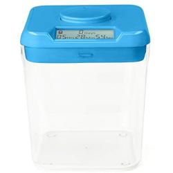 Kitchen Safe: Time Locking Container (Blue Lid + Clear Base) - 5.5" Height - AS SEEN ON SHARK TANK