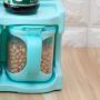 Refaxi Three Compartment Plastic Seasoning Storage Box Spice Jar Set Kitchen Supplies (Sky Blue)