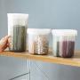 UPKOCH 2pcs Kitchen Food Containers Clear Airtight Dry Food Storage Organizer with Lids for Fridge Cabinet Baking Supplies Flour Size S
