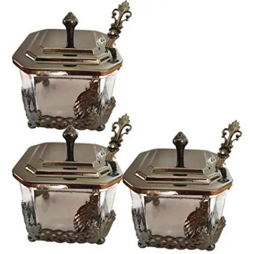 Lot de 3 Récipients pour Épices Serenable avec Couvercle et Cuillère pour Stockage de Bouteilles en Verre pour Tasses, Épices, Rangement de Cuisine, Boîte de Rangement Lot de 3 Récipients pour Épices Serenable avec Couvercle et Cuillère pour Stockage de Bouteilles en Verre pour Tasses, Épices, Rangement de Cuisine, Boîte de Rangement