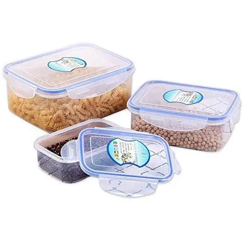 Kitchen Food Storage Jar Airtight Food Storage Safe Plastic Storage Container BPA Free Food Container Set With Lid Bowl (Set Of 3) Appropriate For Microwave Dishwasher Refrigerator Kitchen Food Storage Jar Airtight Food Storage Safe Plastic Storage Container BPA Free Food Container Set With Lid Bowl (Set Of 3) Appropriate For Microwave Dishwasher Refrigerator