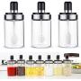 Wenje Glass Seasoning Bottle Salt Storage Box Spice Jar Kitchen Supplies with Spoon