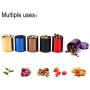 ZXYWW Mini Food Storage Box, Portable Titanium Alloy Storage Containers for Candy/Coffee Bean/Tea(5 Colors Optional),Brown