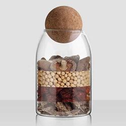 3Pcs Multifunctional Sealed Can Kitchen Storage Bottles Glass Tea Candy Jars with Cork Lid Food Grains Coffee Bean Container Jar