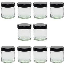 Viva Housewares Glass jar with lid in Different Sizes/Quantities, Glass, Transparent, 60 ml