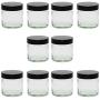 Viva Housewares Glass jar with lid in Different Sizes/Quantities, Glass, Transparent, 60 ml