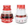 Debuy Christmas Party Tumbler Candy Box Storage Iron Tin Can Jar Gift Home Decor (A)