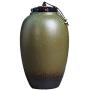 Ceramic Pottery Cereal Containers Canister Cookie Jar with Lids Large, Airtight Food Storage Containers Bins for Kitchen Pantry Organization Flour Rice Candy Bulk, 2L, 20x11cm (Color : Green)