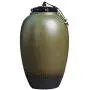 Ceramic Pottery Cereal Containers Canister Cookie Jar with Lids Large, Airtight Food Storage Containers Bins for Kitchen Pantry Organization Flour Rice Candy Bulk, 2L, 20x11cm (Color : Green)