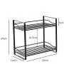 Wrought Iron Double Seasoning Bottle Rack Kitchen Countertop Seasoning Jar Storage Rack Kitchen Storage Rack (Color : Black) Wrought Iron Double Seasoning Bottle Rack Kitchen Countertop Seasoning Jar Storage Rack Kitchen Storage Rack (Color : Black)