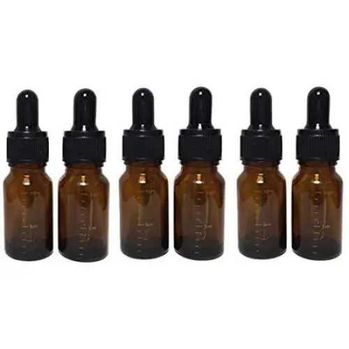 6PCS Flacons en Verre Ambrés Remplissables de 10ml 0.34oz avec Pipette en Verre pour Huiles Essentielles 6PCS Flacons en Verre Ambrés Remplissables de 10ml 0.34oz avec Pipette en Verre pour Huiles Essentielles