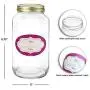 Case of 12-24 Ounce Glass Mason Jars - 12 Pack Clear Jars with Gold Lids and Labels - Perfect for Home Canning, Pickling, Gifts, Presentation, Baby Showers, Baby Food Storage ? Food Grade