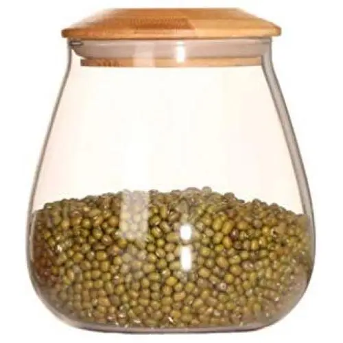 BESTONZON Mushroom Shape Glass Jar with Airtight Seal Bamboo Lid Grain Canister Sealed Food Storage Container for Loose Tea Coffee Bean Cookies(800ml) BESTONZON Mushroom Shape Glass Jar with Airtight Seal Bamboo Lid Grain Canister Sealed Food Storage Container for Loose Tea Coffee Bean Cookies(800ml)