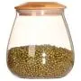 BESTONZON Mushroom Shape Glass Jar with Airtight Seal Bamboo Lid Grain Canister Sealed Food Storage Container for Loose Tea Coffee Bean Cookies(800ml) BESTONZON Mushroom Shape Glass Jar with Airtight Seal Bamboo Lid Grain Canister Sealed Food Storage Container for Loose Tea Coffee Bean Cookies(800ml)