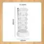 PSFS Kitchen Crystal Rotatable Spice Tower-Wall-Mounted Seasoning Storage Boxes Spice Jar Punch- Free Kitchen Wall Hanging Rotating Condiment Box (White)