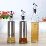 Bouteille d'Huile et Vinaigre en Verre 300/500ml - Accélérateur en Inox Anti-Fuite - Utile pour la Cuisine - Récipient de Stockage et de Service