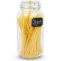 2.2L Clip Top Spaghetti Storage Jar | Round Glass Airtight Vintage Tall Container | Pasta & Cereal Jar | Dry Food Containers | M&W