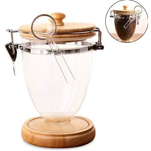 Bouteille de rangement TINTON LIFE, étanche, récipient multi-usage, pot rond transparent pour le café et plus encore (1100 ml) Bouteille de rangement TINTON LIFE, étanche, récipient multi-usage, pot rond transparent pour le café et plus encore (1100 ml)