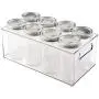 mDesign Plastic Kitchen Storage Organizer Container Bin with Handles - Holds Pint Size Mason Jars - for Pantry, Cabinets, Shelves, Refrigerator, Freezer - BPA Free - 14.5" Long - Clear mDesign Plastic Kitchen Storage Organizer Container Bin with Handles - Holds Pint Size Mason Jars - for Pantry, Cabinets, Shelves, Refrigerator, Freezer - BPA Free - 14.5" Long - Clear