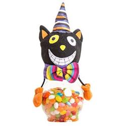 Kanggest Transparent Candy Jar Halloween Gift Jar Decoration Candy Box Halloween Supplies Decoration Element Ghost Black Cat